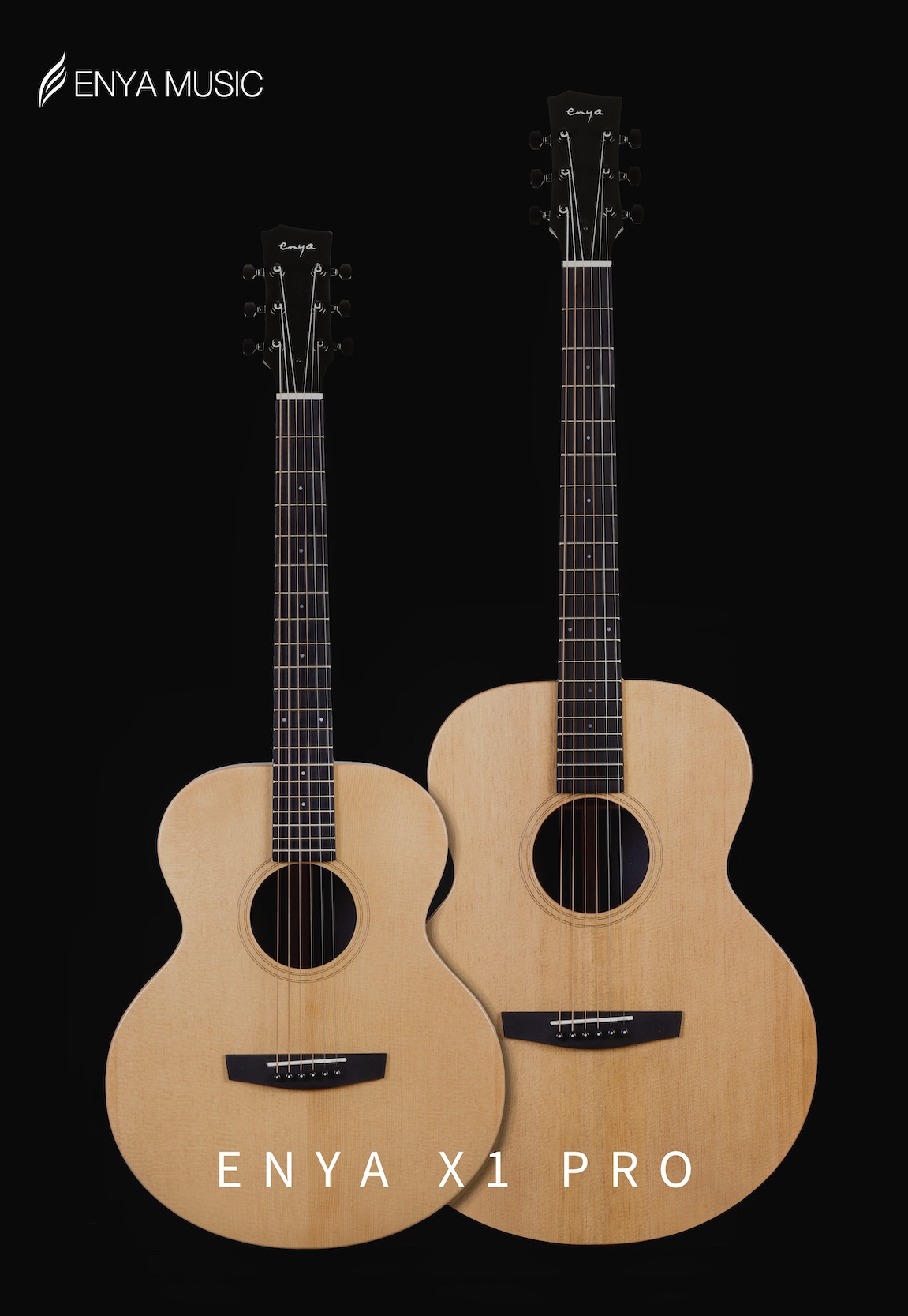 Enya EA-X1 PRO 41 Solid Top Acoustic Guitar- Natural Matt Finish