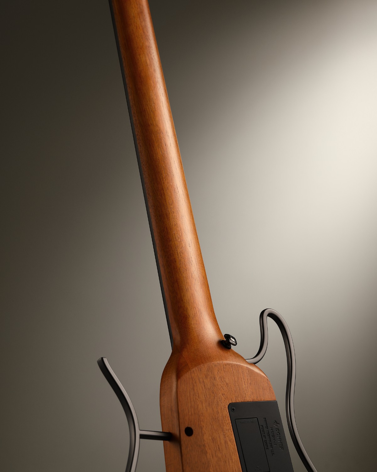 Donner TravelSilent Guitar - Natural Mahogany HUSH-I Headless Guitar Removable Frames Ultra Light Acoustic Electric Guitar with Gig Bag and Accessories