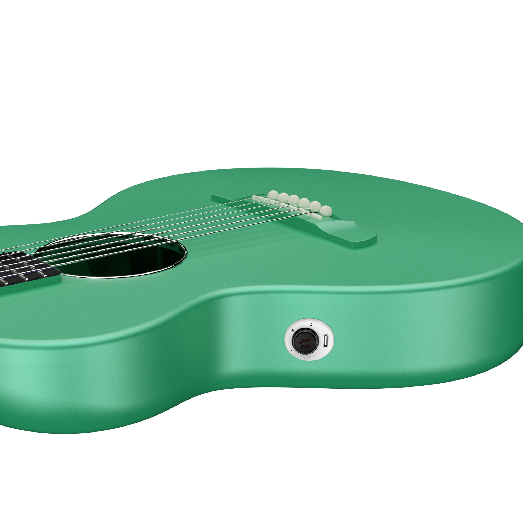 Natasha Asteroid NSX Carbon Fibre Acoustic Guitar with Smart Pickup Mint green