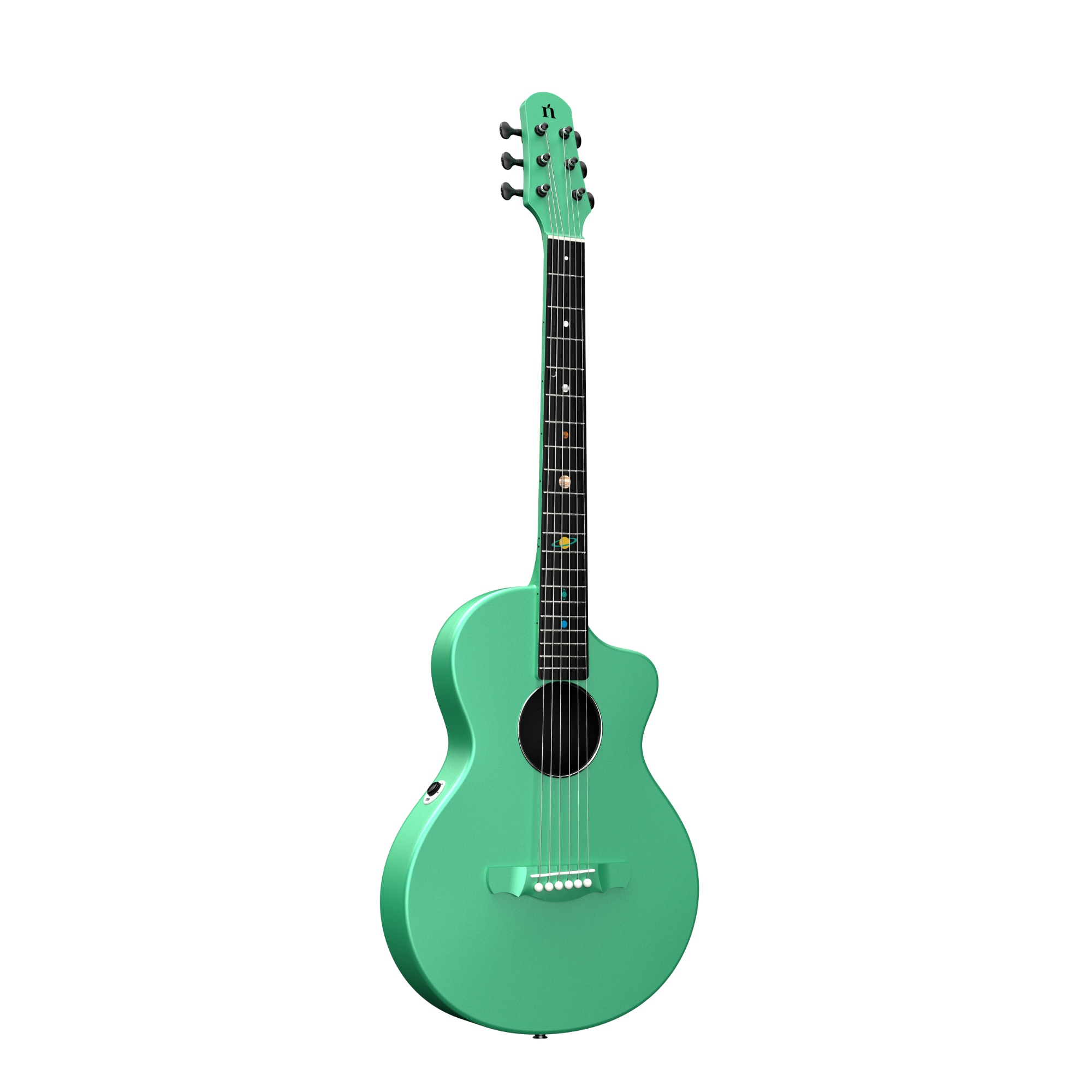Natasha Asteroid NSX Carbon Fibre Acoustic Guitar with Smart Pickup Mint green