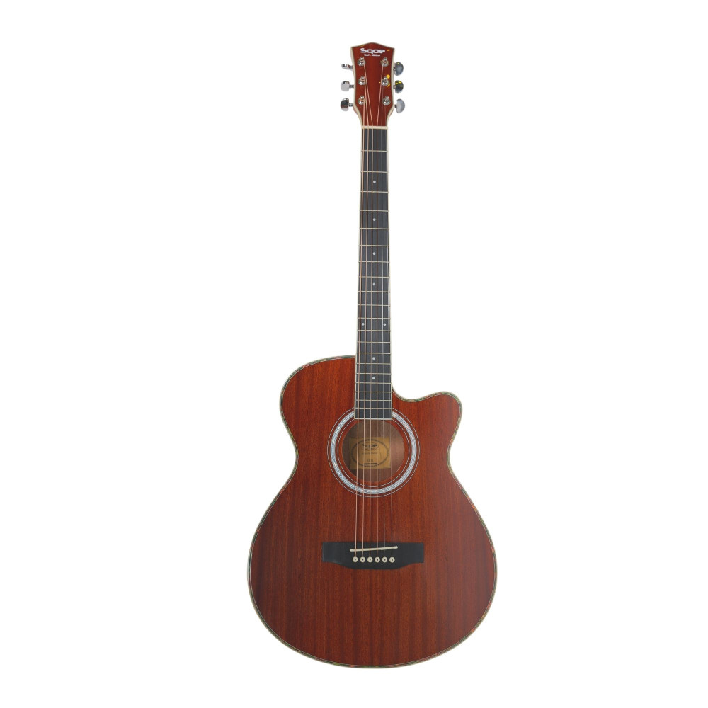 Image of SQOE EA31C 40-Inch Cutaway Acoustic Guitar - Gloss Natural