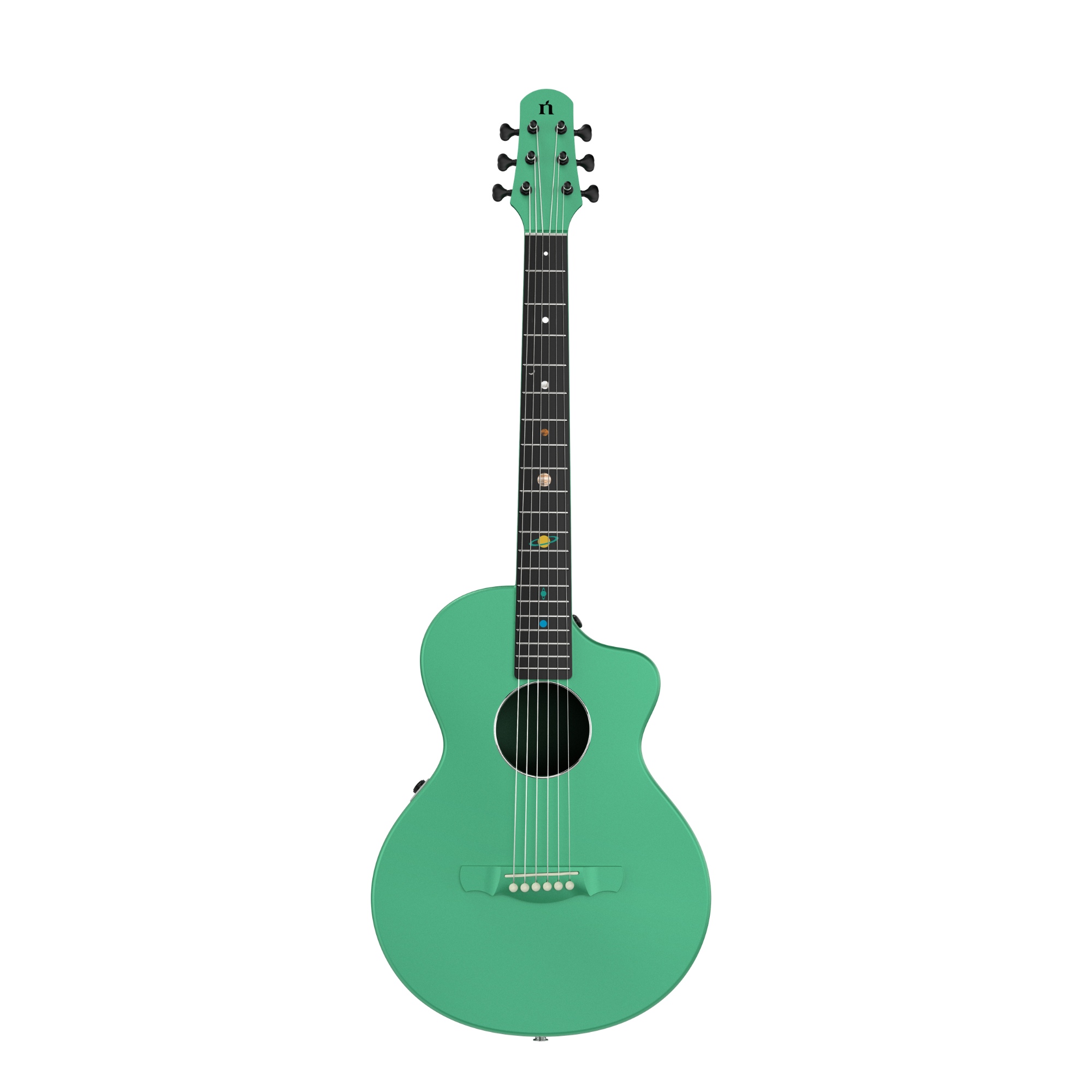 Natasha Asteroid NSX Carbon Fibre Acoustic Guitar with Smart Pickup Mint green