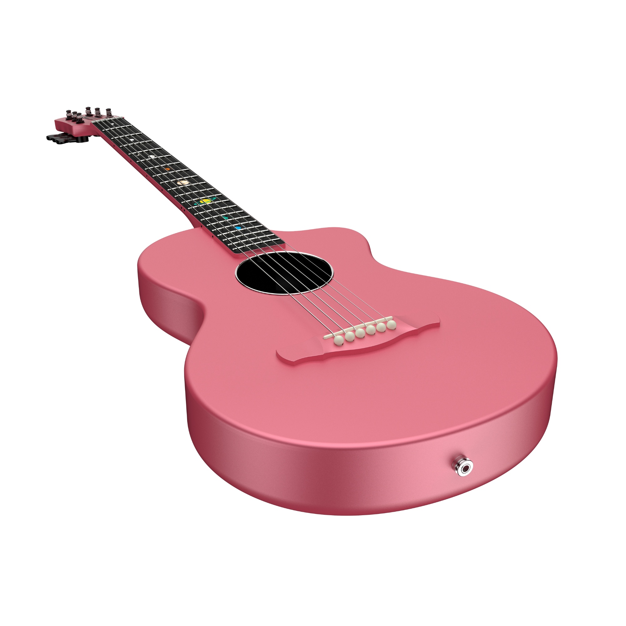 Natasha Asteroid NSX Carbon Fibre Acoustic Guitar with Smart Pickup Peach pink