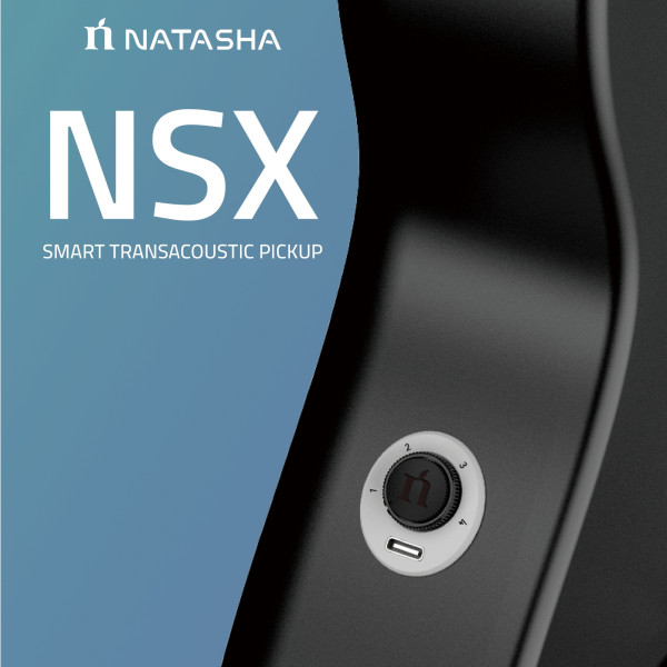 NSX Smart Transacoustic Pickup mounted on guitar body