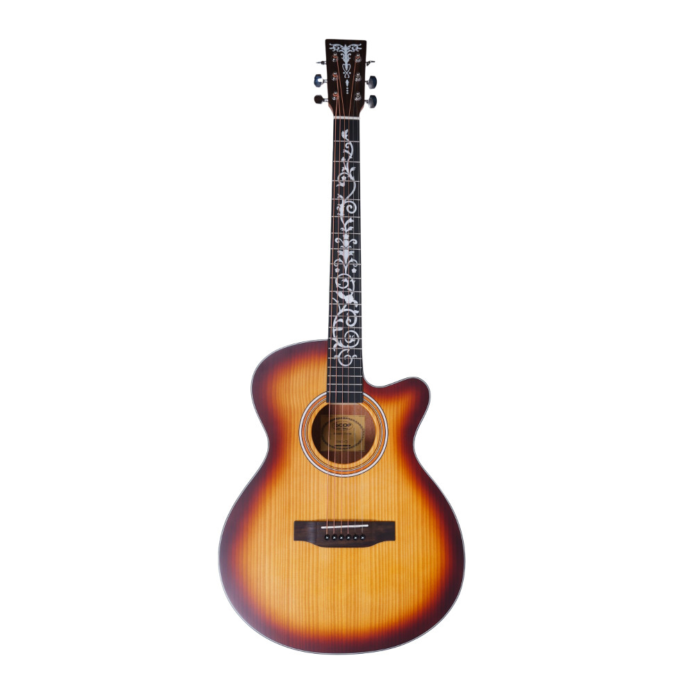 Image of SQOE EA65 40inch GA Solid Top Acoustic Guitar Tobacco burst