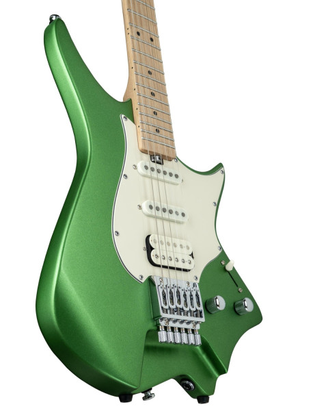 Ergonomic NS body shape close-up on the Hex Guitars NS100