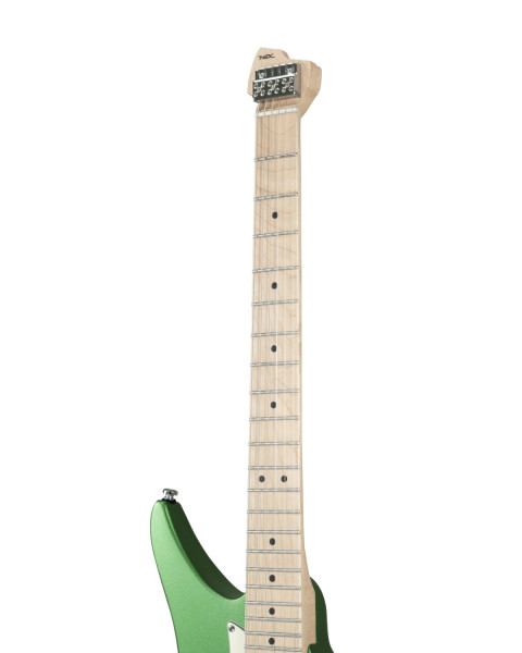 Headless neck end and rear cavity panel on the Hex Guitars NS100