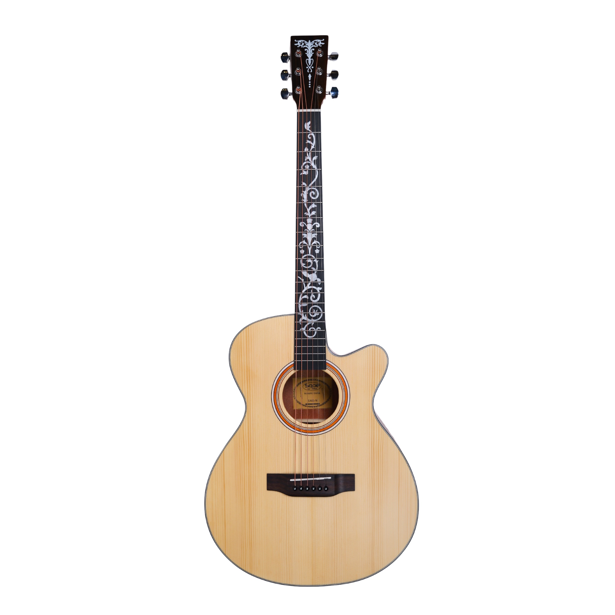 SQOE EA65 40inch Natural GA Solid Top Acoustic Guitar
