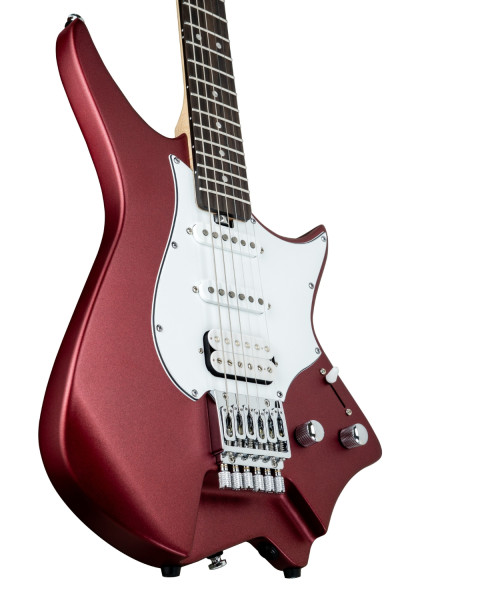 Ergonomic NS body shape close-up on the Hex Guitars NS100