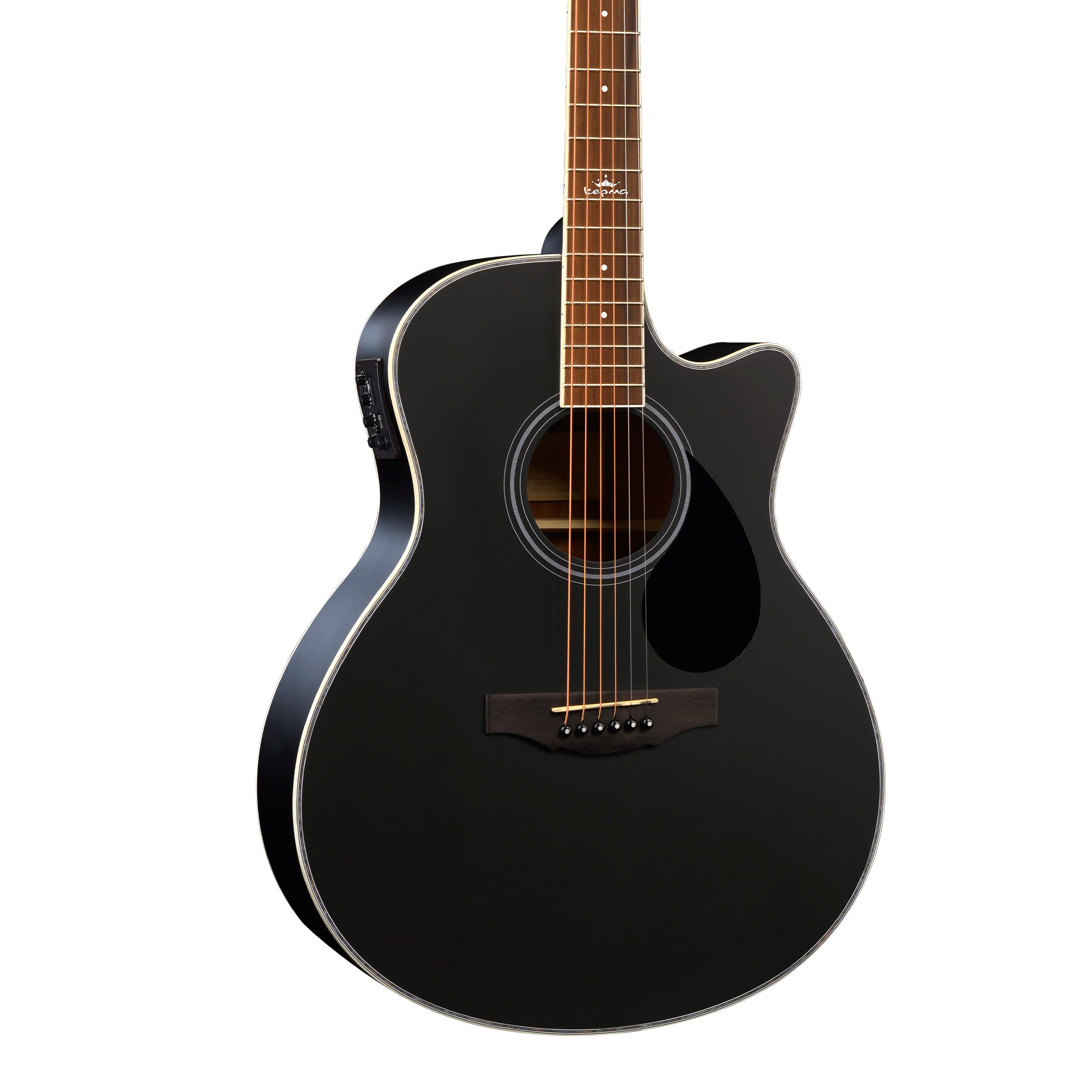 Kepma A1CE - Semi acoustic Guitar- Black Matt