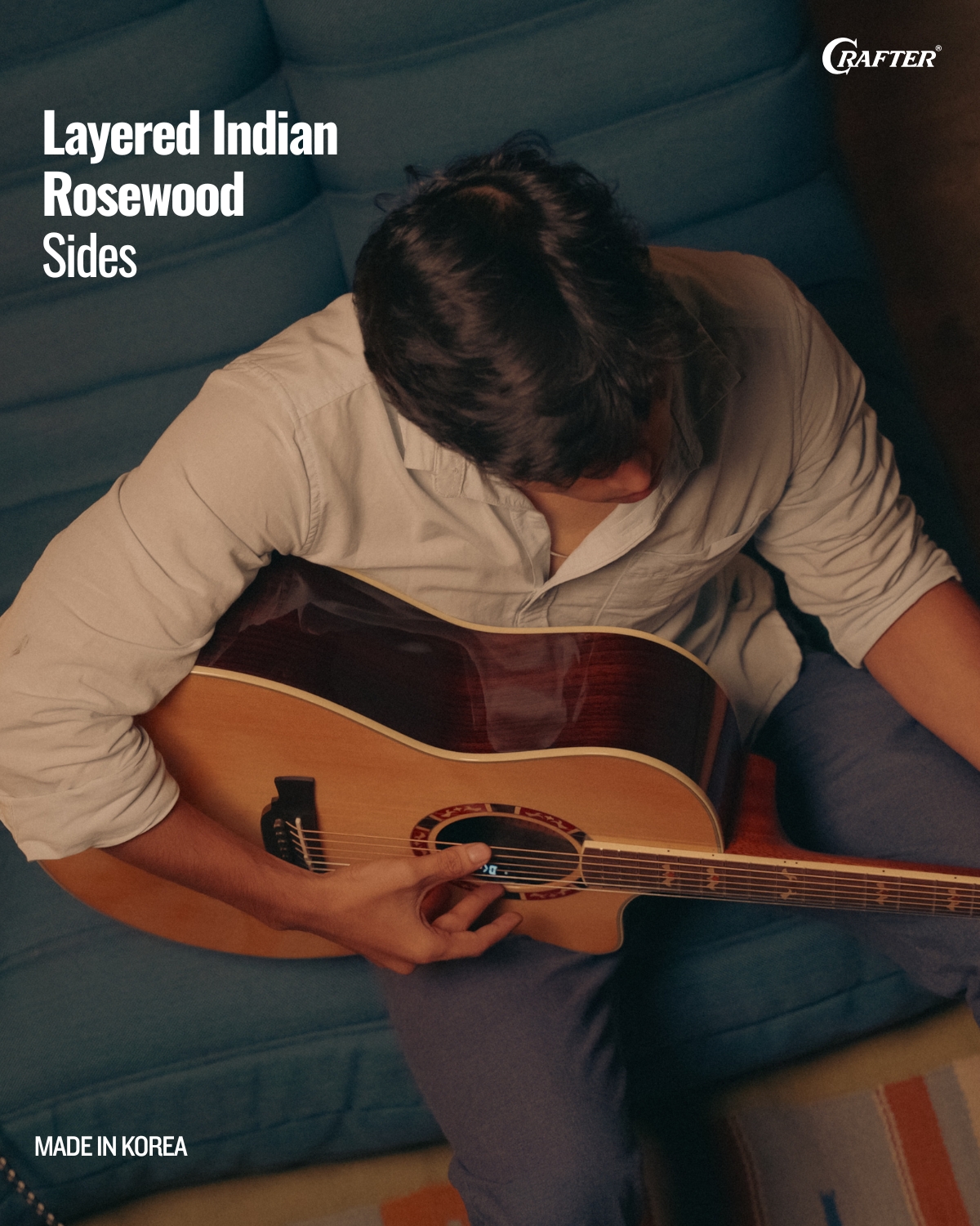 Crafter STG G18CE Acoustic Electric Guitar  Cedar Top Warm Tone Stage Guitar