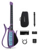 Enya CYBER-G Stringless Smart Guitar, Foldable Travel Backing Guitar, Built-in Drum Machine &amp; Bassline, 20 instrument Sounds for One-Man Band, App Interactive Chord Sheets For Adults &amp; Teens(Purple)