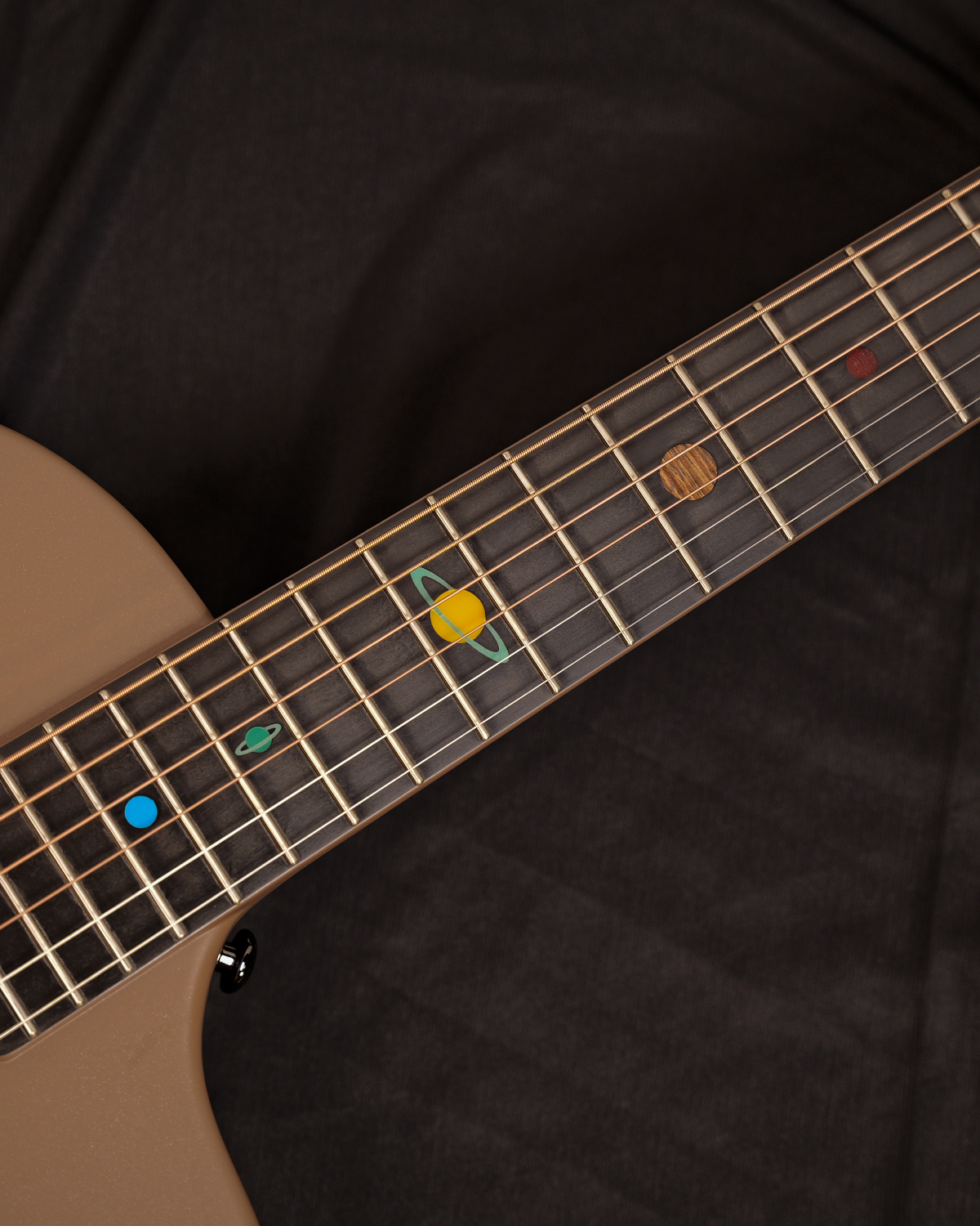 Natasha Asteroid NSX Carbon Fibre Acoustic Guitar with Smart Pickup Latte