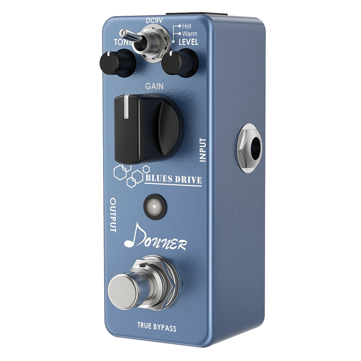 Donner Blues Drive Classical Electronic Vintage Overdrive Effect Pedal True Bypass WarmHot Modes