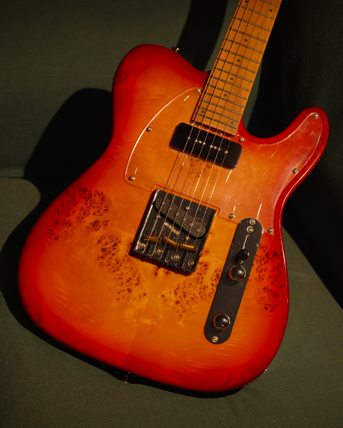 SQOE SETL550 Cherry Red Tele-Style Guitar