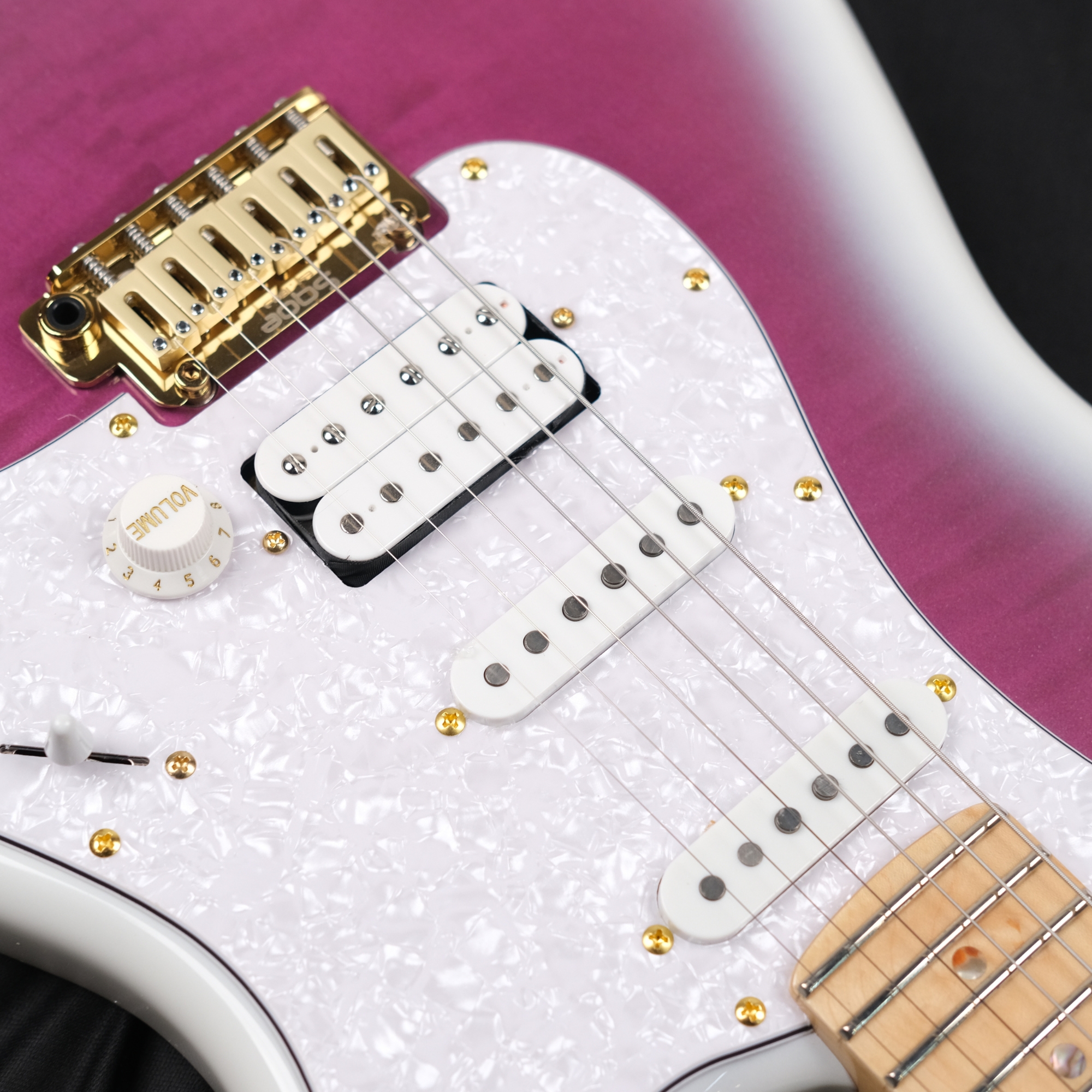 SQOE SEST900 alnico 5 HSS Flame maple top - purple haze