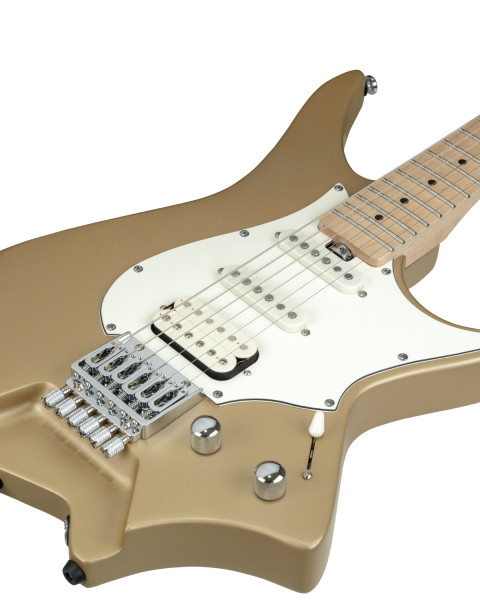 Bridge, controls, and 5-way switch on the Hex Guitars NS100