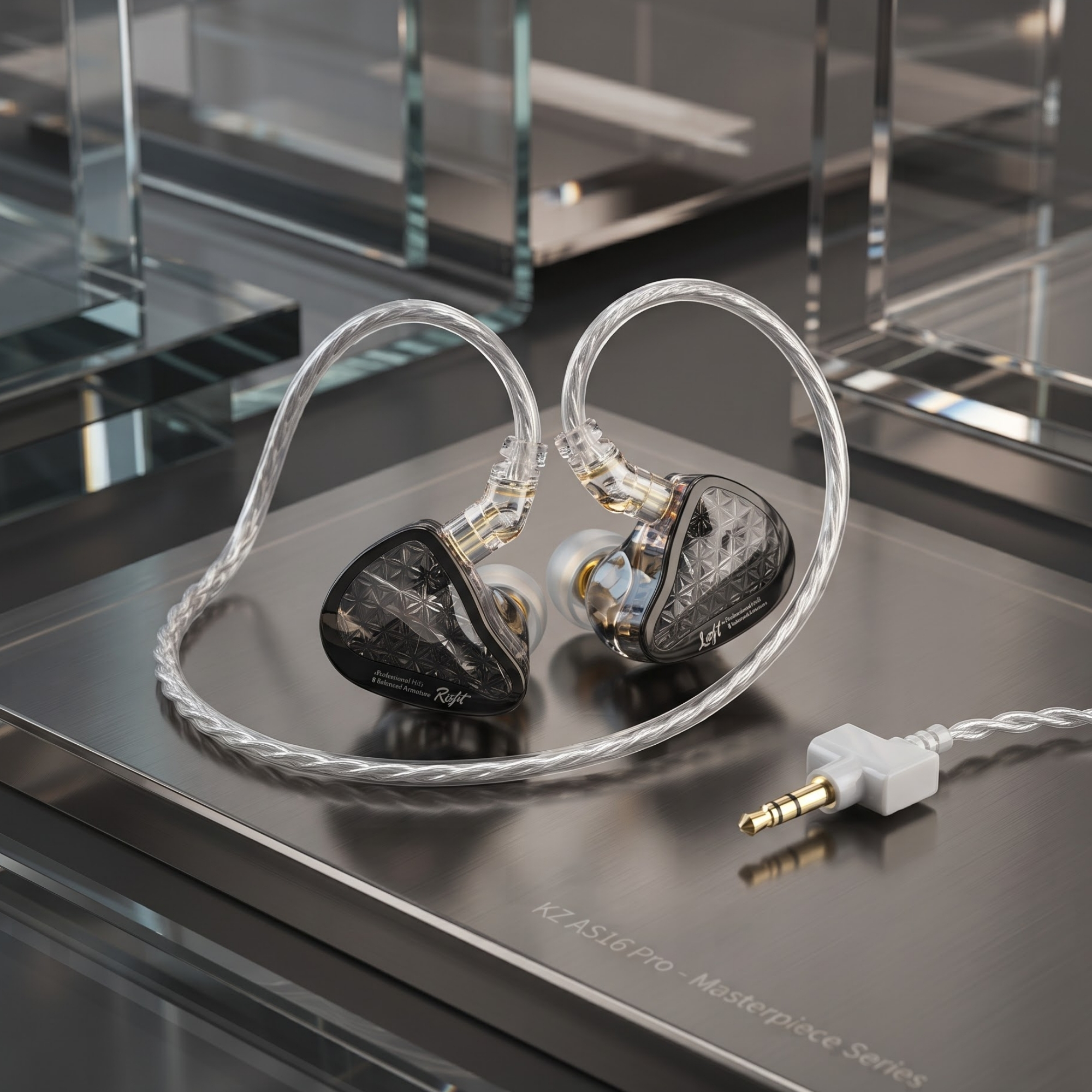 KZ AS16 Pro Black All-BA In Ear Monitor 16 Drivers