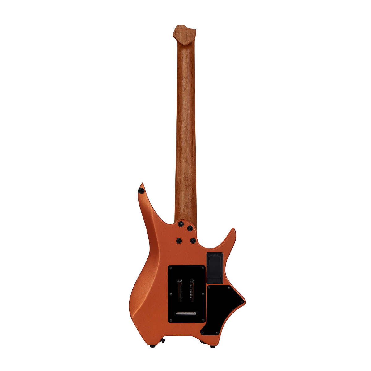 HEX N500LS Headless Guitar Metallic coral orange Active Pickups Stainless Frets