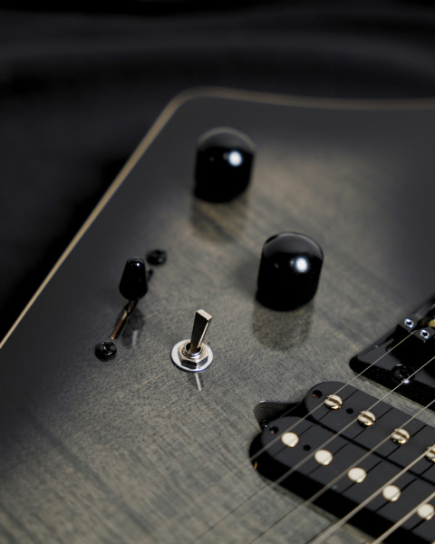 H-H Pickups, 3-Way Switch, Coil-Split Mini Switch - SQOE SEWT998 Twilight Black