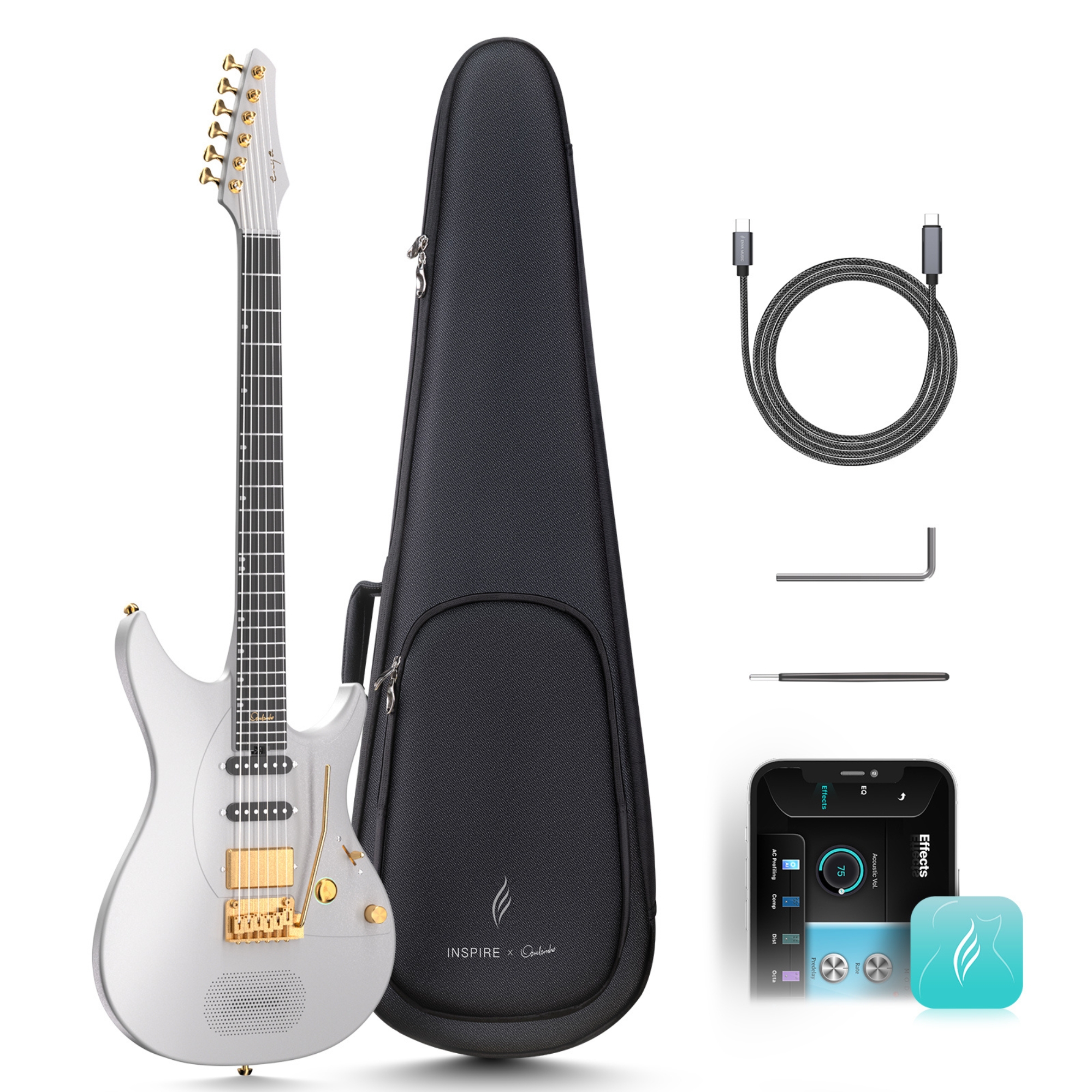 Enya Nova Inspire series Oziel smart electric guitar exclusive thickened bag Type-C charging cable