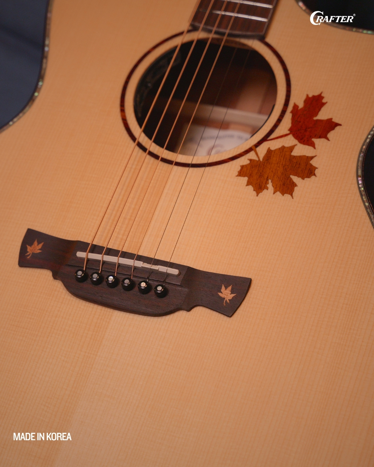 Crafter AL G MAHO CE Autumn Leaves Acoustic Electric Guitar