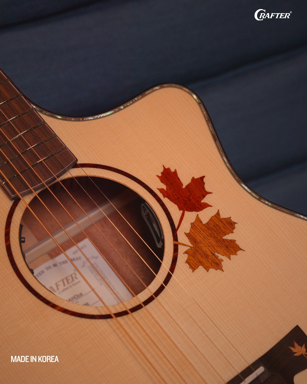 Crafter AL G MAHO CE Autumn Leaves Acoustic Electric Guitar