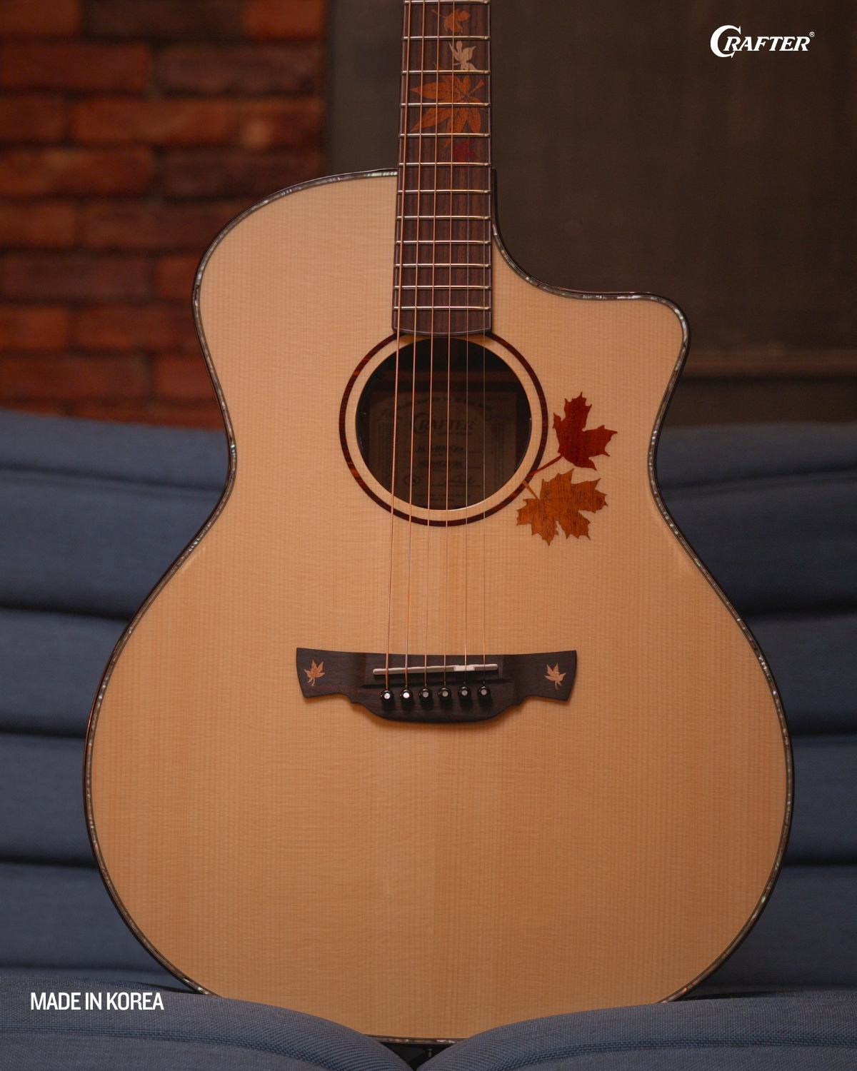 Crafter AL G MAHO CE Autumn Leaves Acoustic Electric Guitar