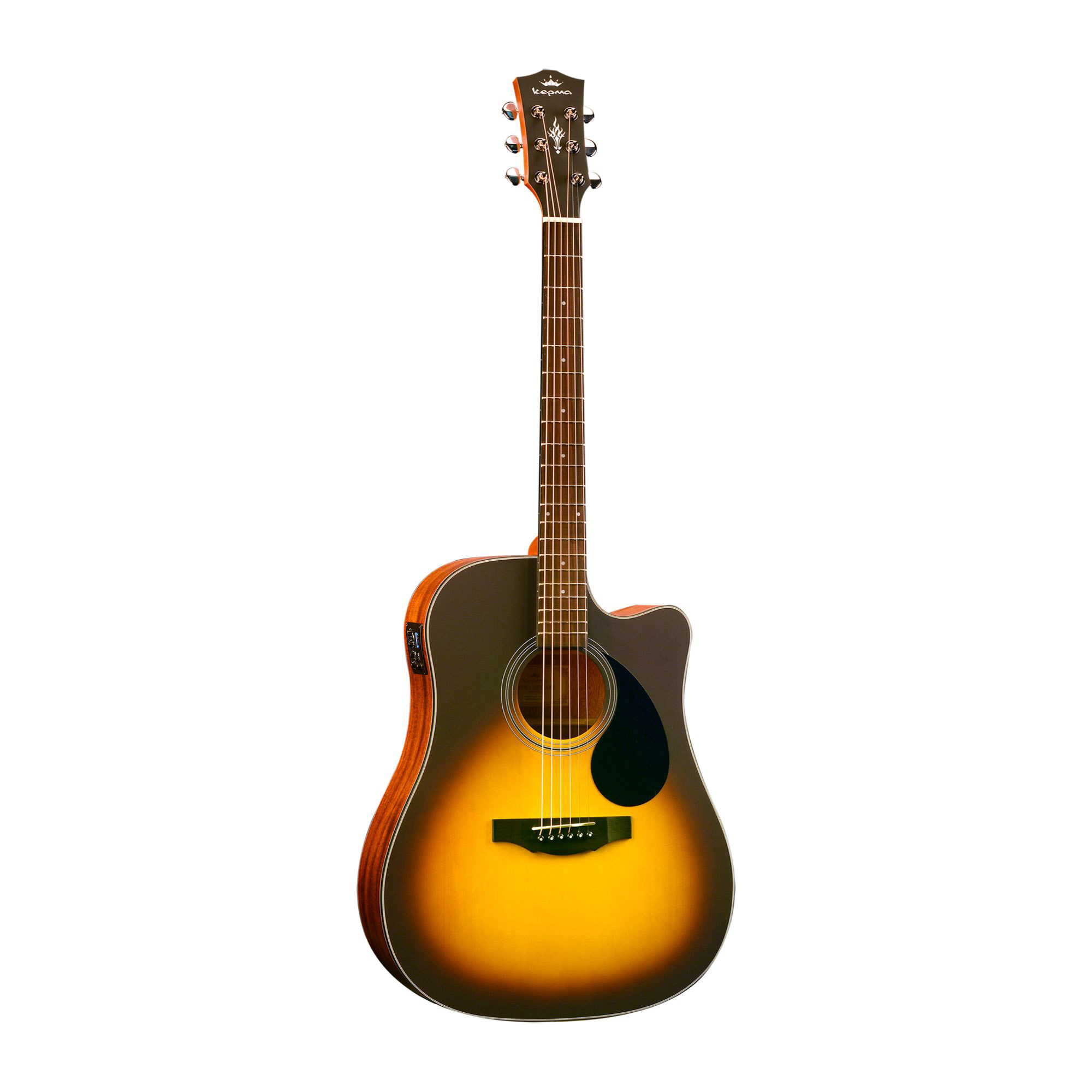 KEPMA EDC-E Semi- Acoustic Guitar - Sunburst Matt