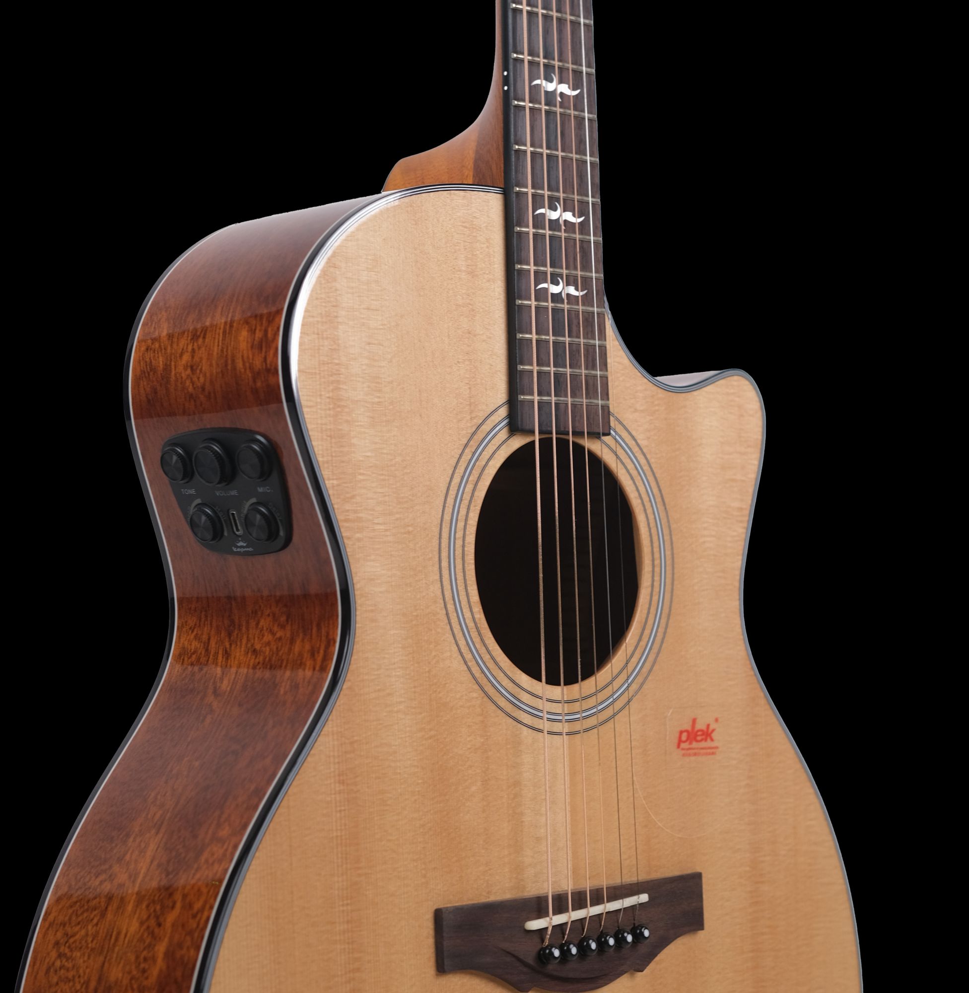 Kepma F1E GA TransAcoustic Guitar Natural