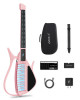 Enya CYBER-G Stringless Smart Guitar, Foldable Travel Backing Guitar, Built-in Drum Machine &amp; Bassline, 20 instrument Sounds for One-Man Band, App Interactive Chord Sheets For Adults &amp; Teens(Pink)
