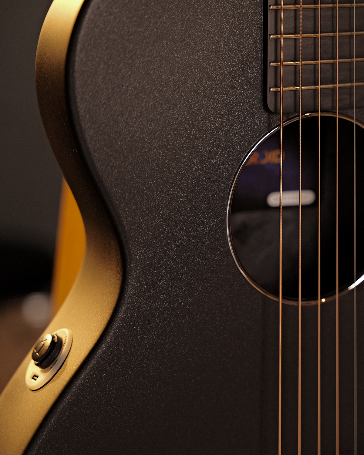 Natasha Asteroid NSX Carbon Fibre Acoustic Guitar with Smart Pickup Cosmic black