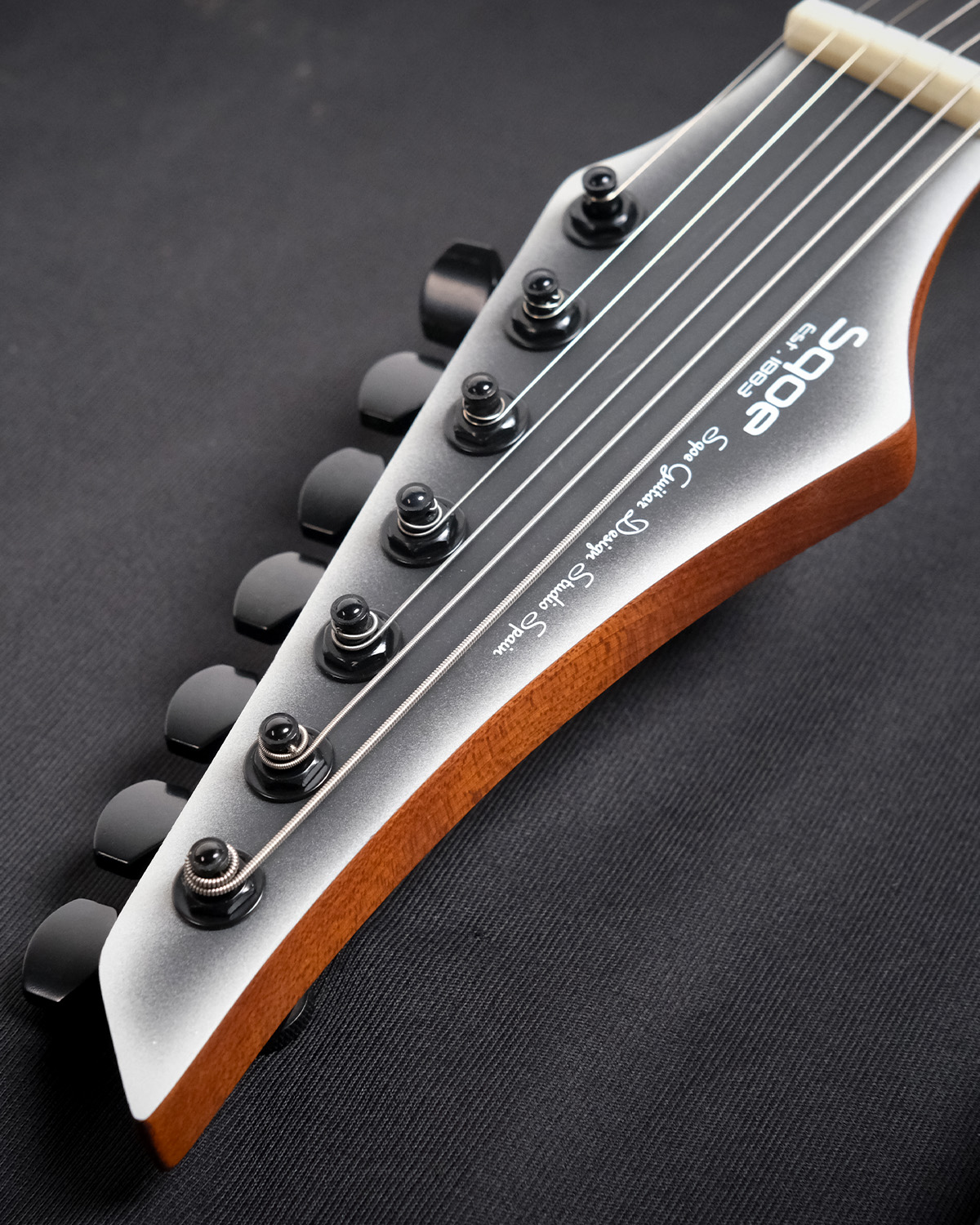 SQOE SEIB7S Silver Mist dual Alnico 5 humbuckers