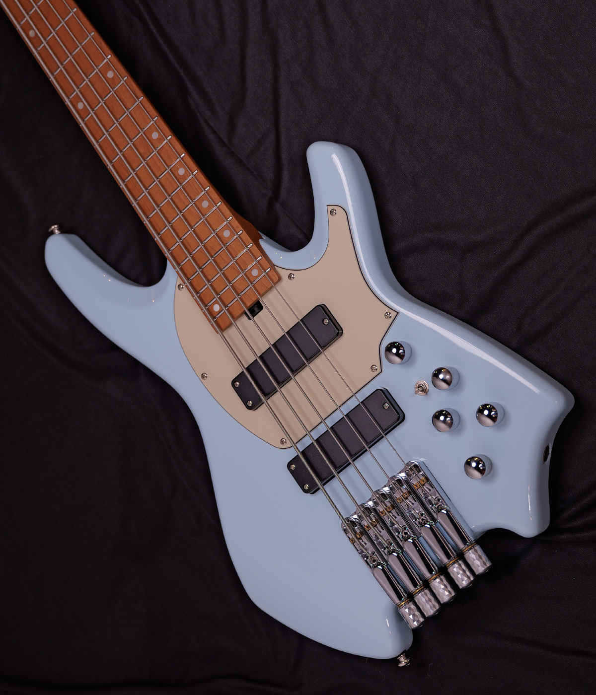SQOE SBWT750 Sky blue 5-String Headless Bass