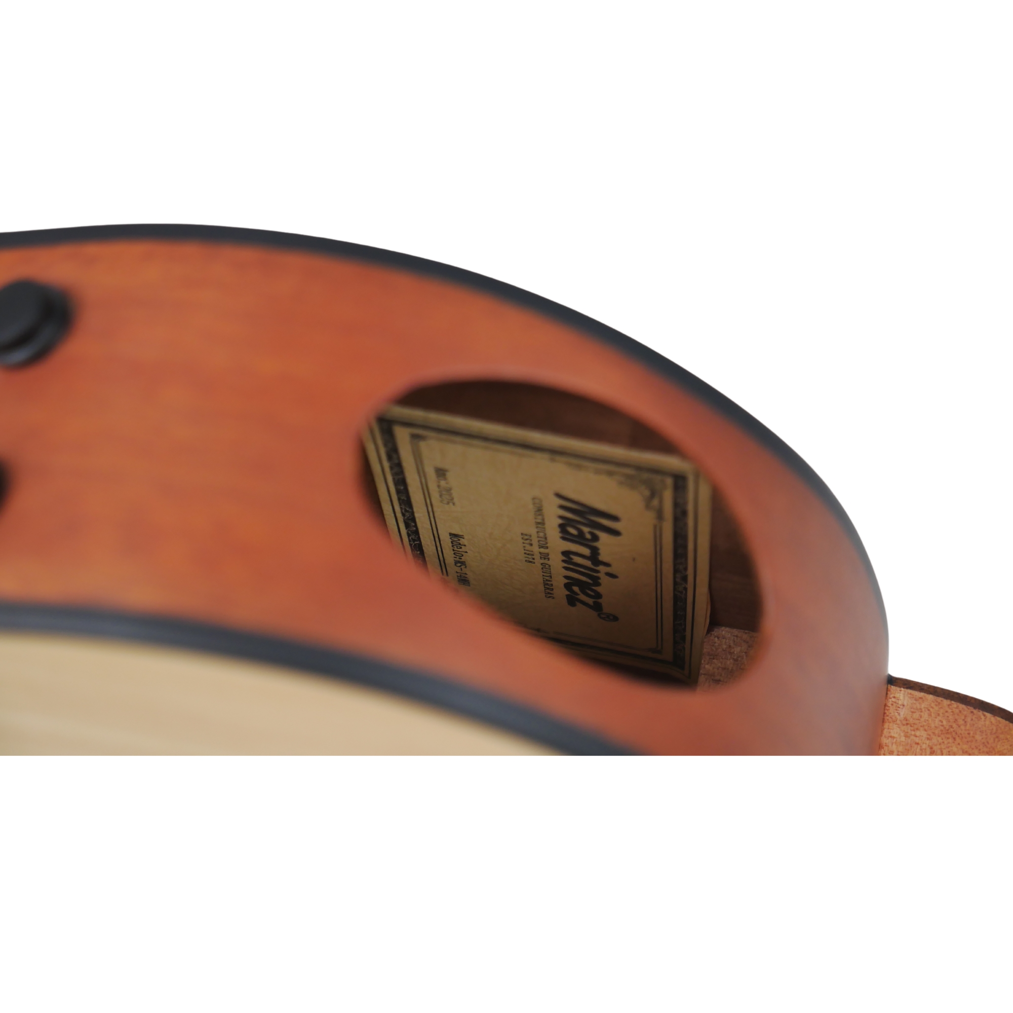 Martinez Performer Series MS-14MH Solid Spruce TopMahogany Classical-Electric Guitar Natural w Martinez T4 Double Source Pickup