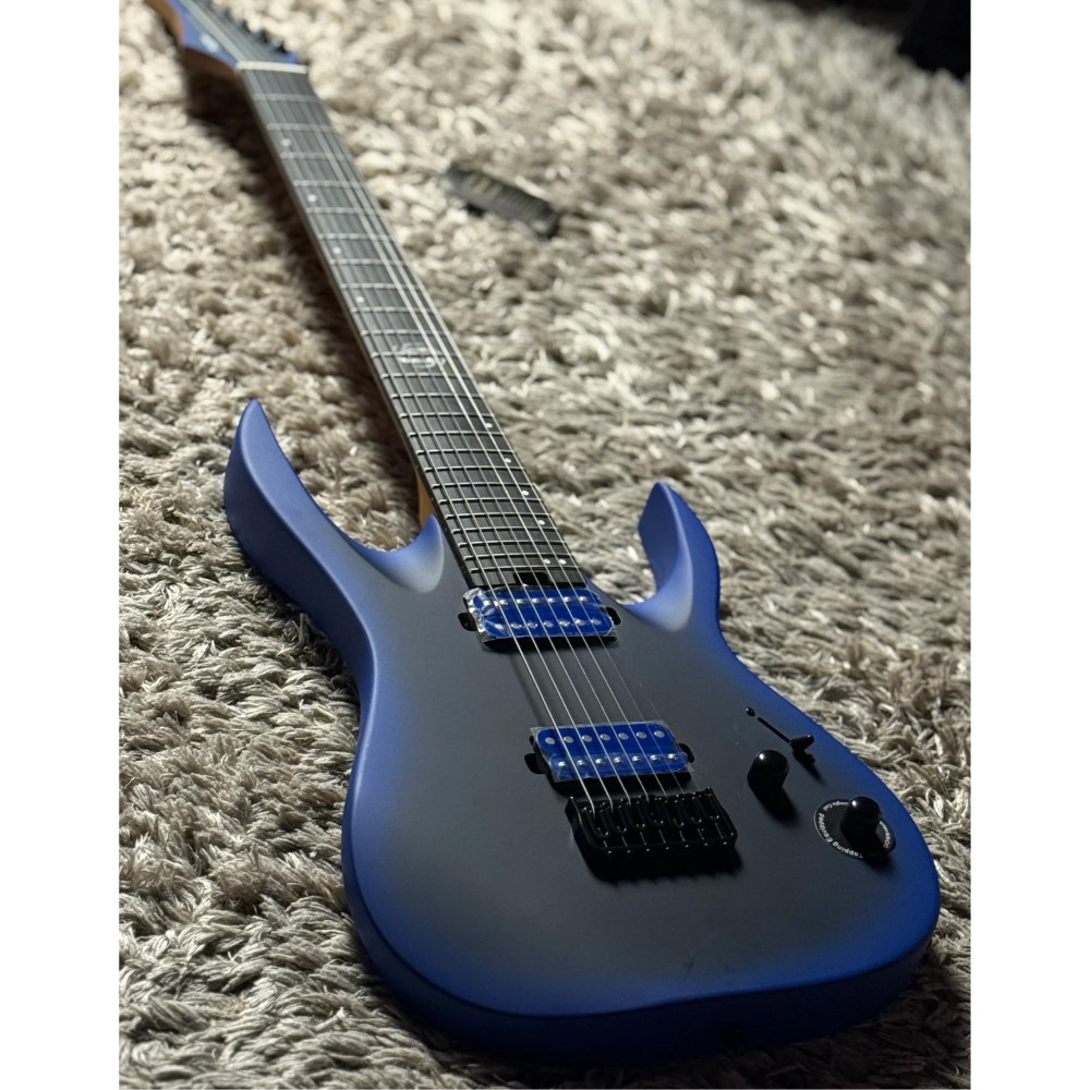 Image of SQOE SEIB7S Cosmic wave blue HH Super Strat
