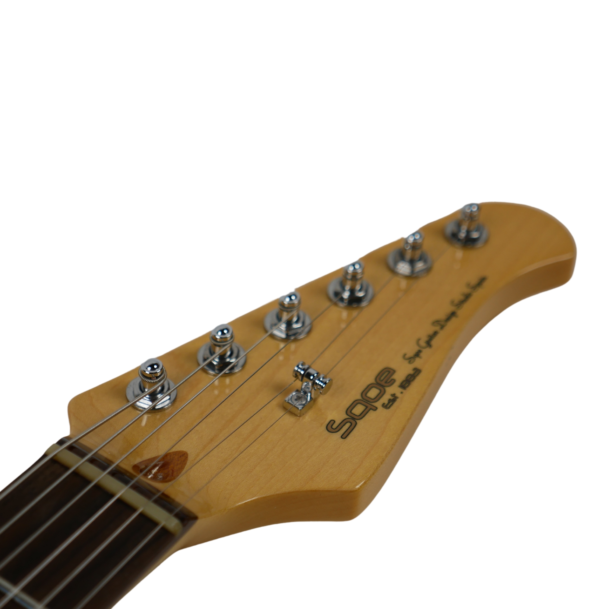 SQOE SEST1000 Ivory neck and rosewood fingerboard detail