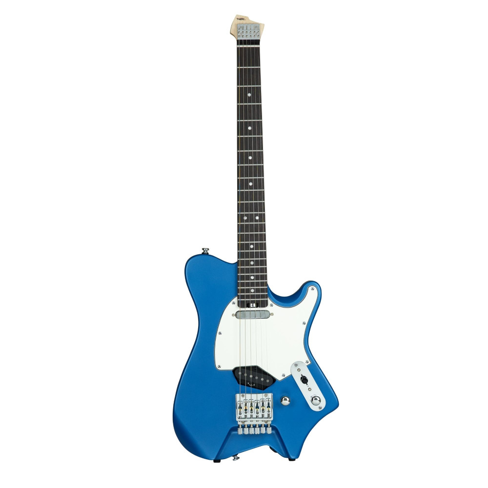 Image of Hex Guitars NT100 S/MOB Metallic Ocean Blue Headless Electric Guitar