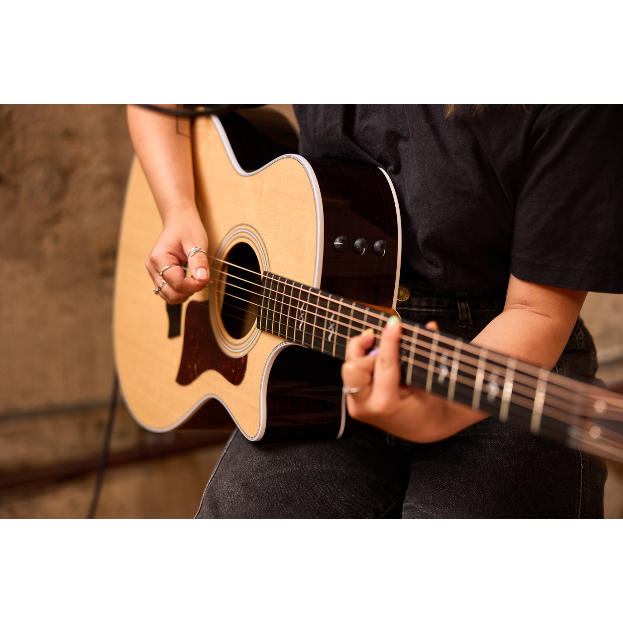 Taylor 414ce-R Acoustic-electric Guitar - Natural with Rosewood Back  Sides