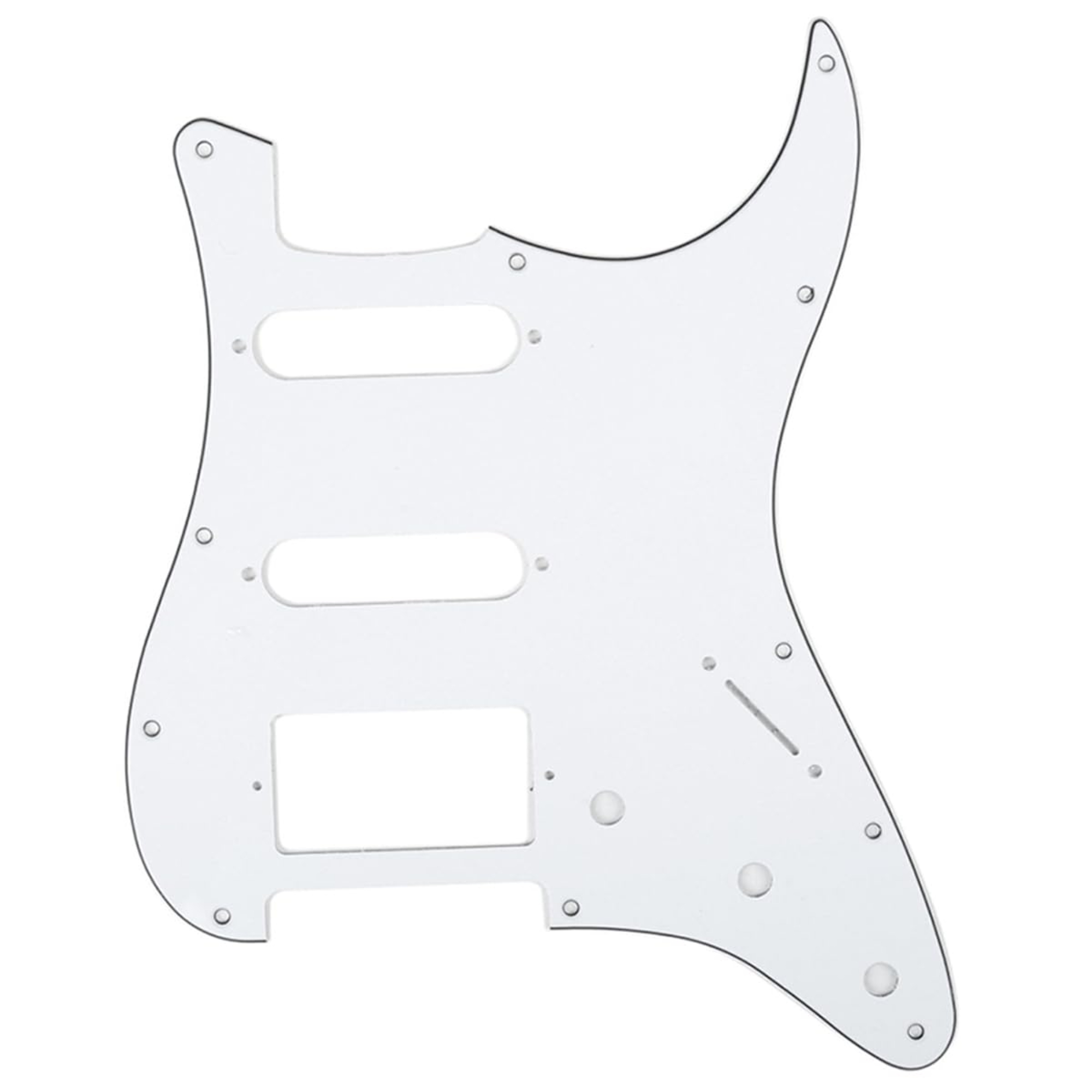Strydom HSS 11 Hole Guitar Strat Pickguard White for Fender USAMexican Made Standard Stratocaster Modern Style 3Ply