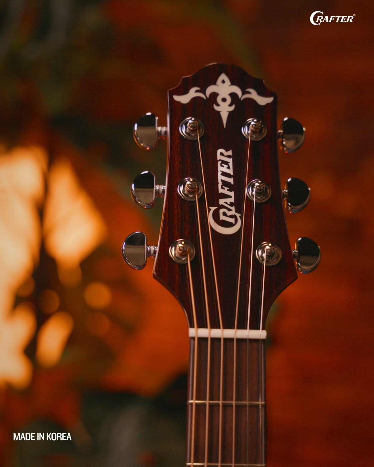 Crafter AL G MAHO CE Autumn Leaves Acoustic Electric Guitar