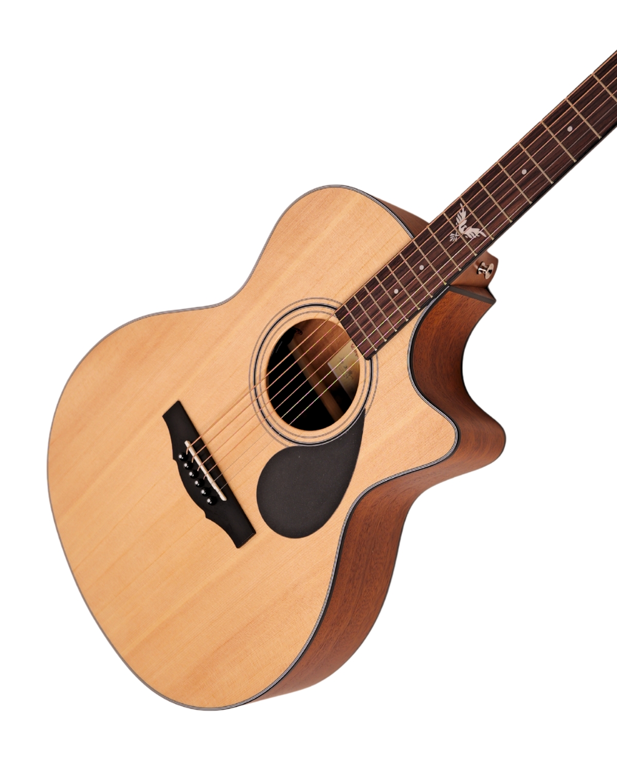 Kepma F0-BE Phoenix Series Solid Top with Fishman sonitone Semi-Acoustic Guitar - Natural