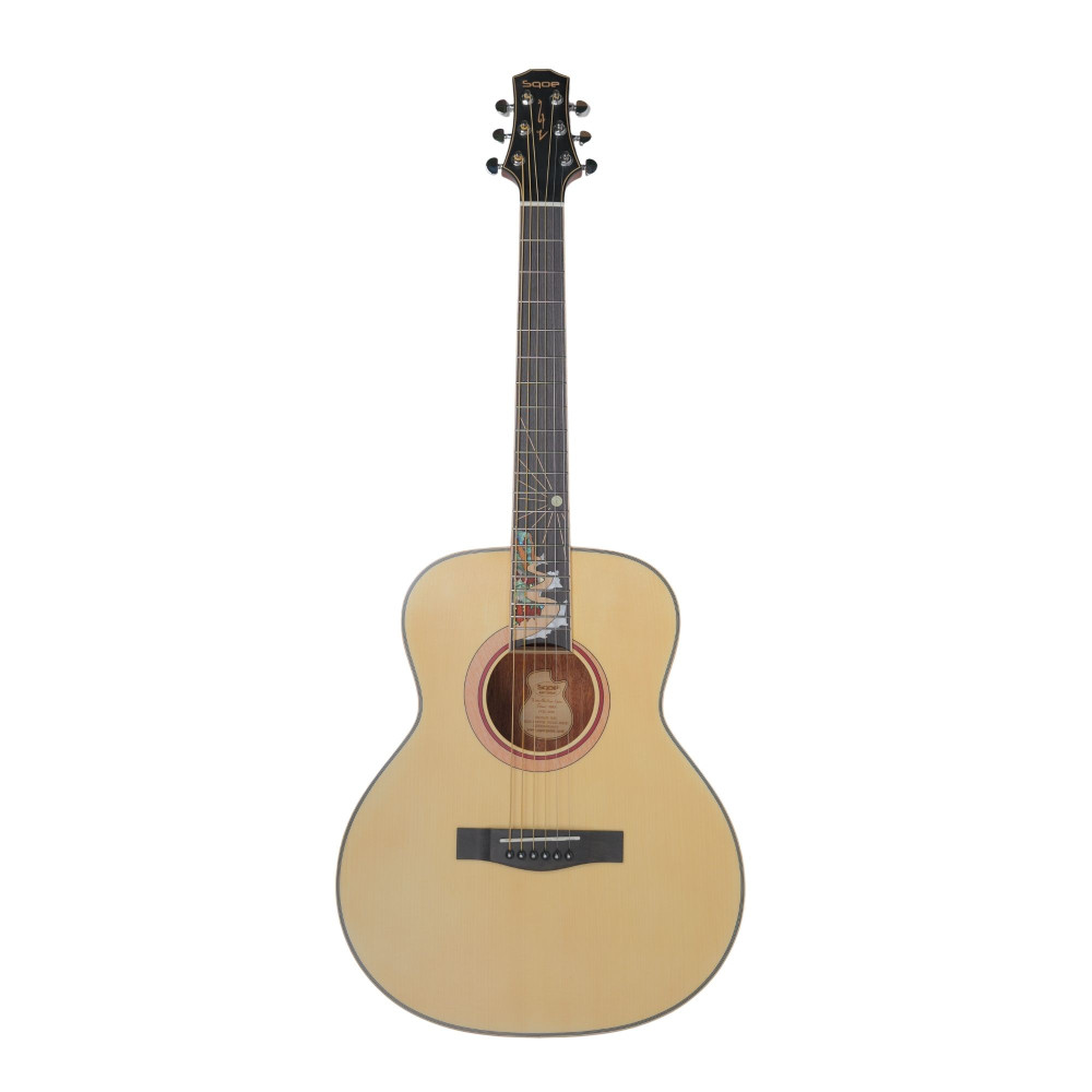 Image of SQOE PFZL-38BS Simple Journey 36-Inch Travel Acoustic Guitar - Natural