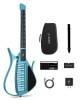 Enya CYBER-G Stringless Smart Guitar, Foldable Travel Backing Guitar, Built-in Drum Machine &amp; Bassline, 20 instrument Sounds for One-Man Band, App Interactive Chord Sheets For Adults &amp; Teens(Blue)