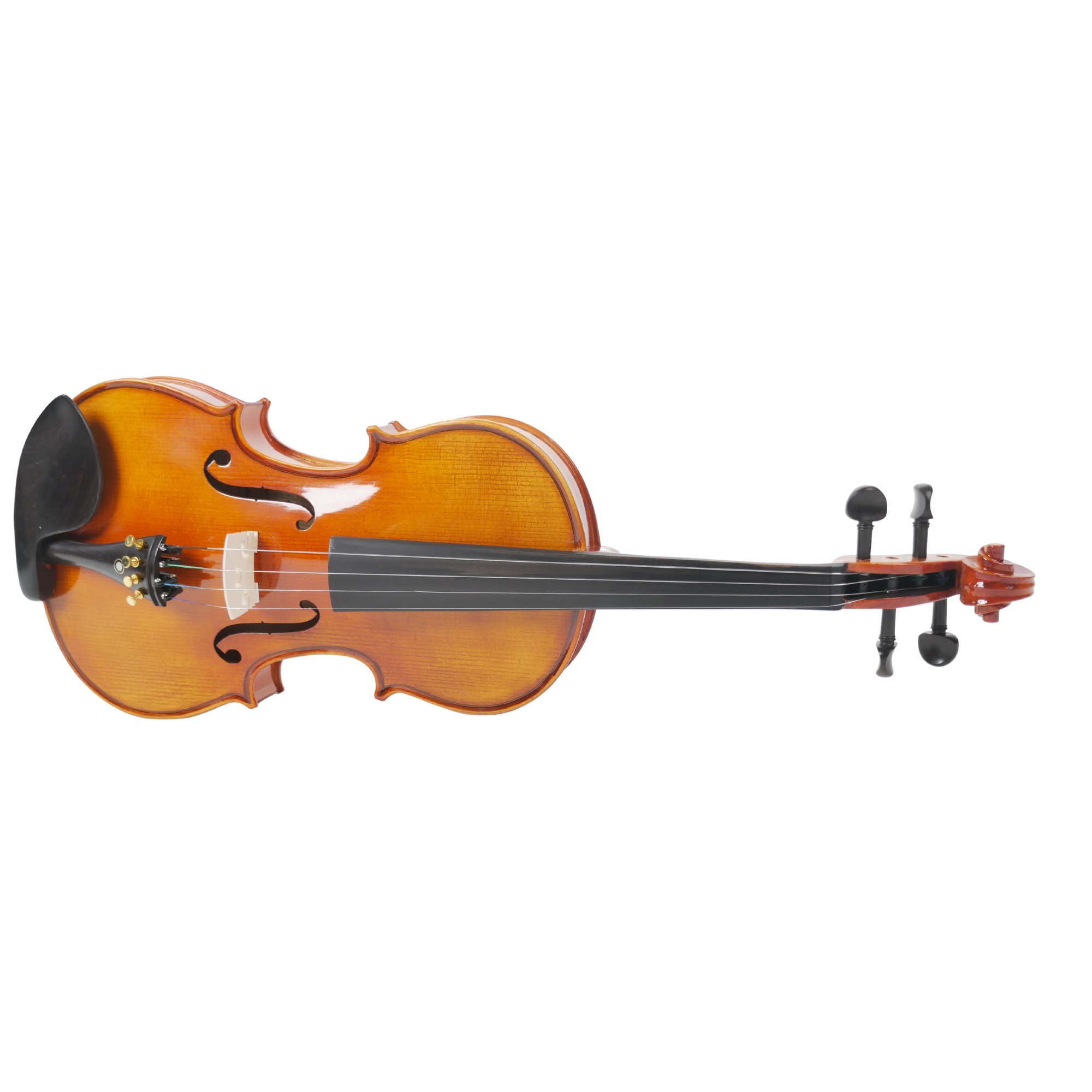 PR VNF103E Antique Gloss Finish Acoustic Violin Spruce Top Flame Maple A-Grade Ebony Bow Case