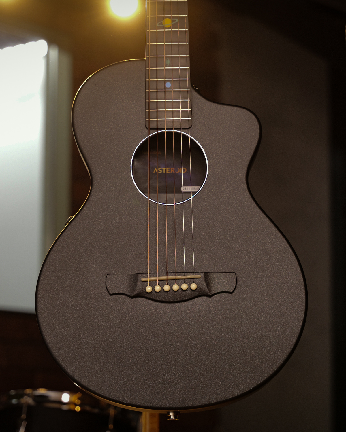 Natasha Asteroid NSX Carbon Fibre Acoustic Guitar with Smart Pickup Cosmic black