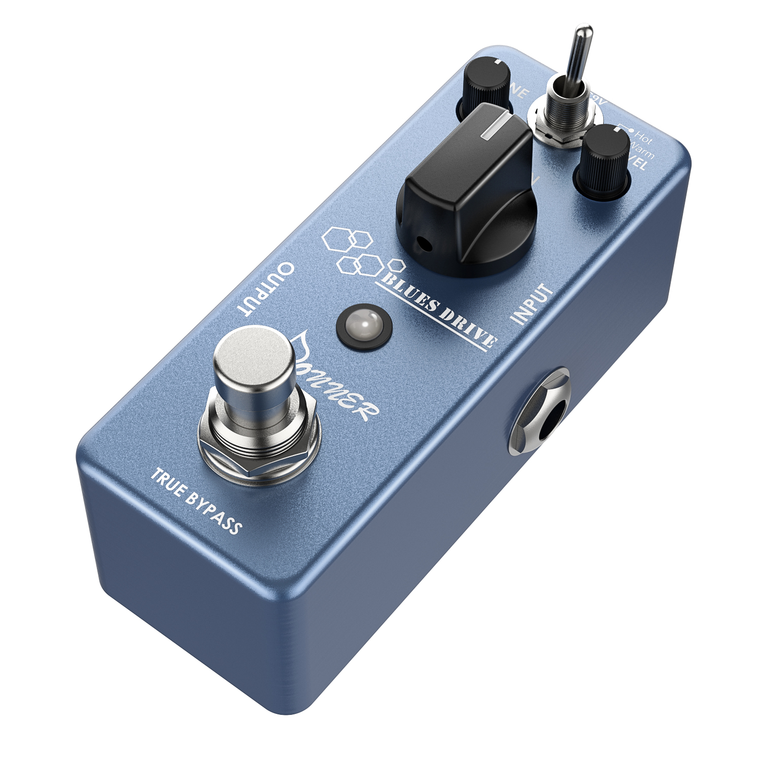 Donner Blues Drive Classical Electronic Vintage Overdrive Effect Pedal True Bypass WarmHot Modes