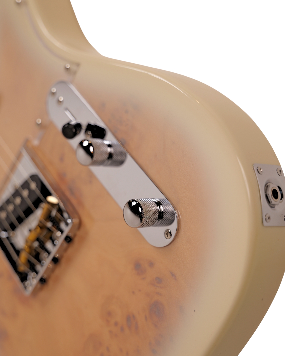 SQOE SETL550 Ivory Whisper White Tele-Style Guitar