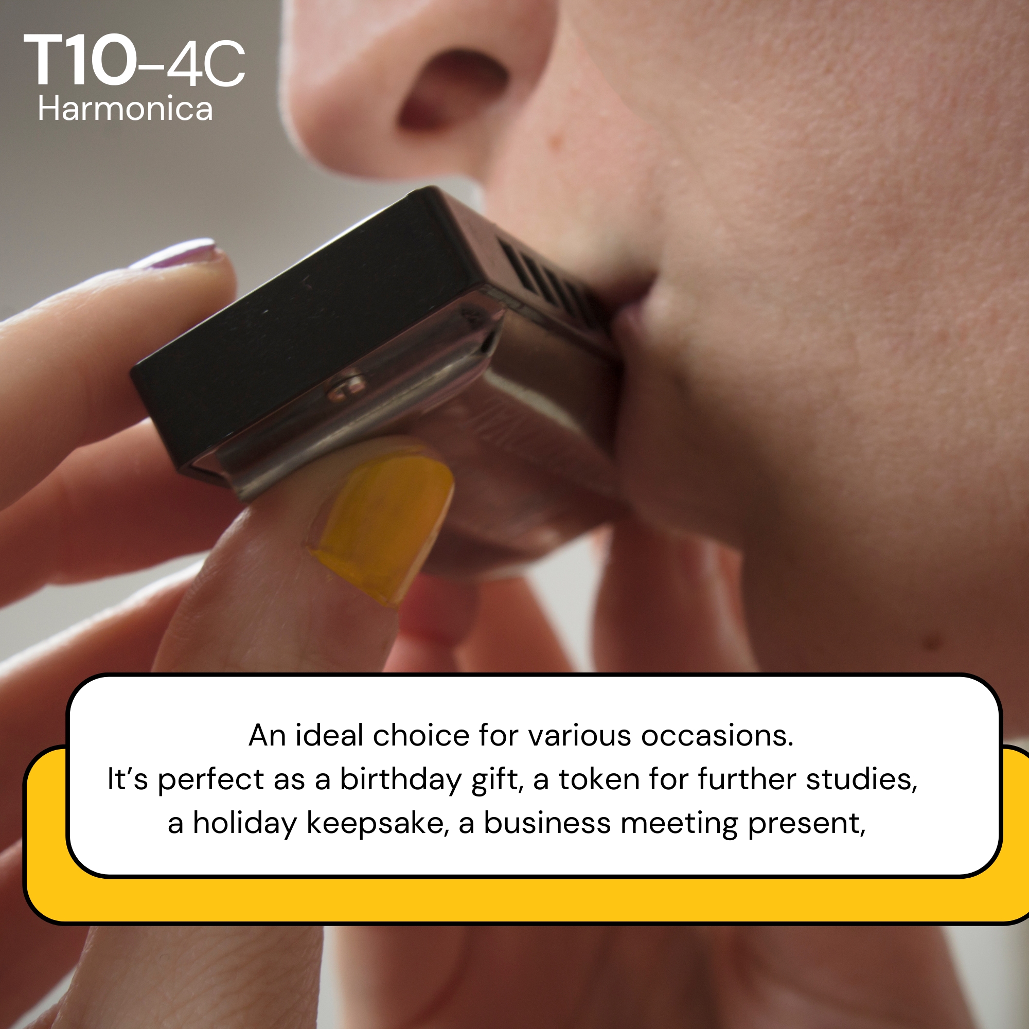 Strydom 10 Holes 40 Tones Professional Chromatic Harmonica Key of C Harmonica for Adults Professional Player and StudentsT10-40