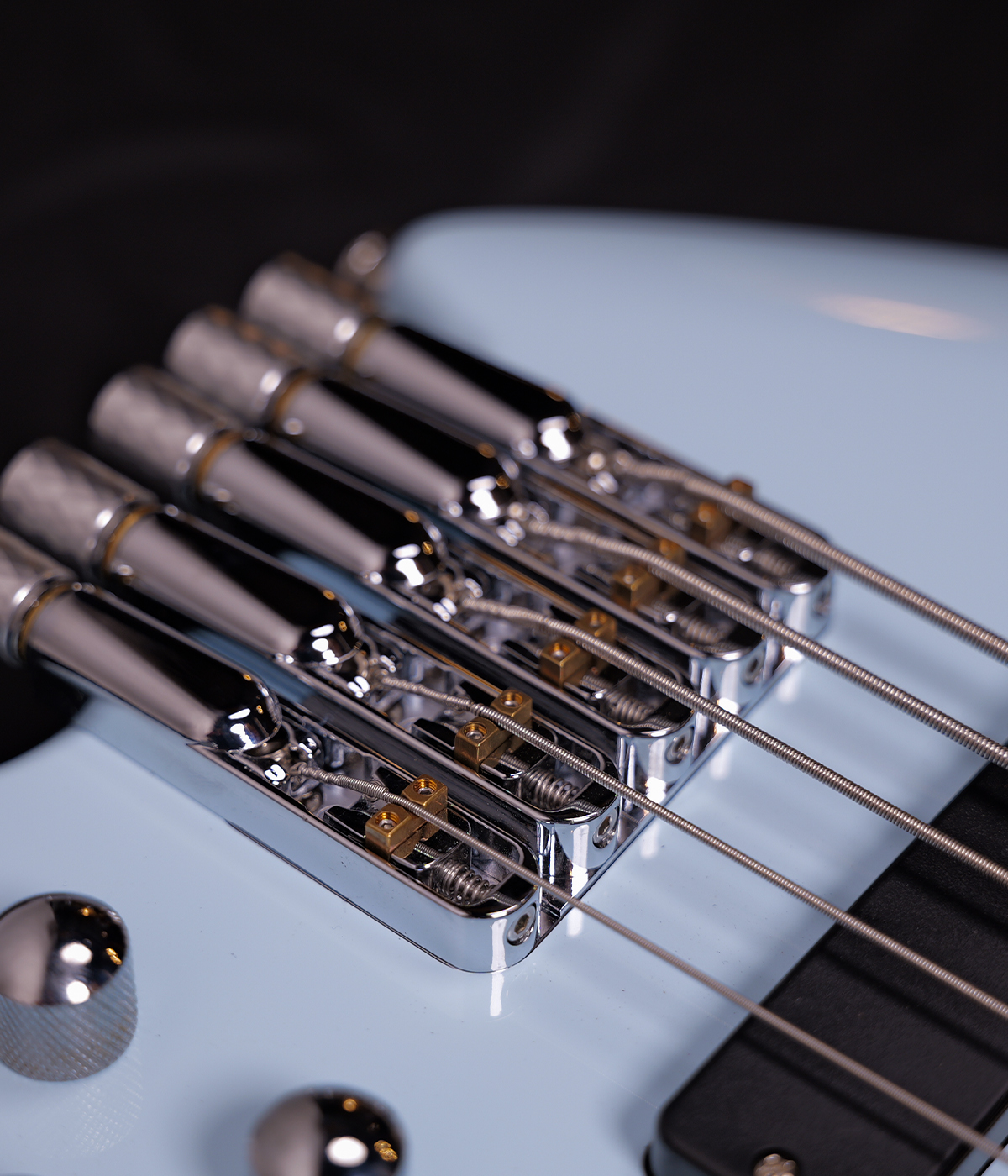SQOE SBWT750 Sky blue 5-String Headless Bass